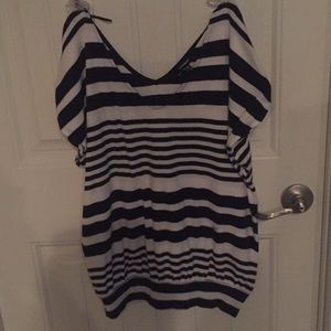 Black and White Striped Top
